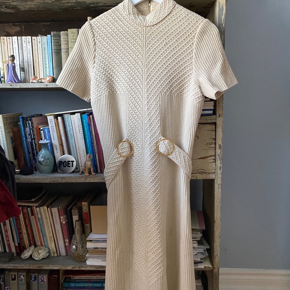 Vintage knit sweater dress 60s